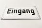 Preview: Emailleschild 'Eingang'