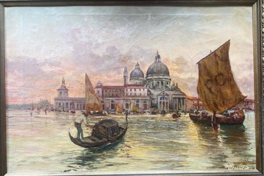 Fausto Giusto, Gondelfahrt in Venedig