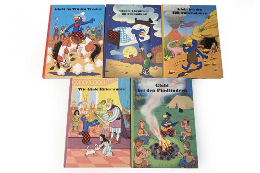 5 Globi Bücher in der 1. Auflage
