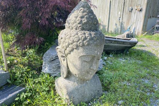 Steinskulptur Buddha Kopf, 104 cm