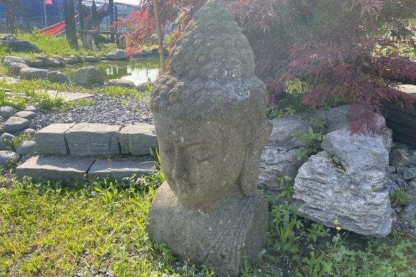 Steinskulptur Buddha Kopf, 104 cm