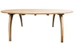 Teakholz Tisch, massiv, oval